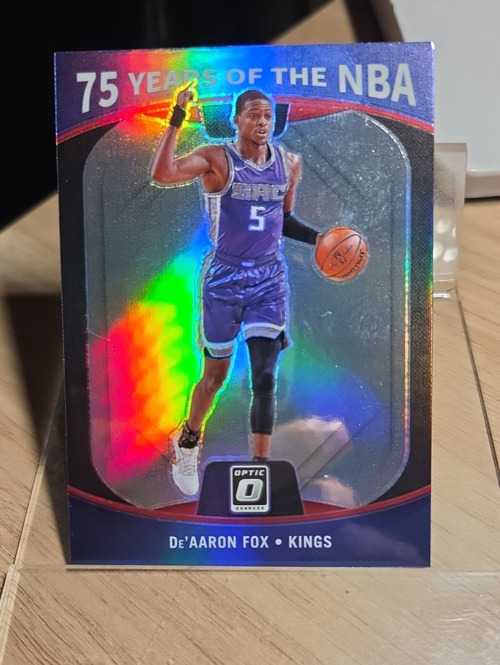 2021-22 Donruss Optic Silver Prizm 75 Years NBA Deaaron FOX